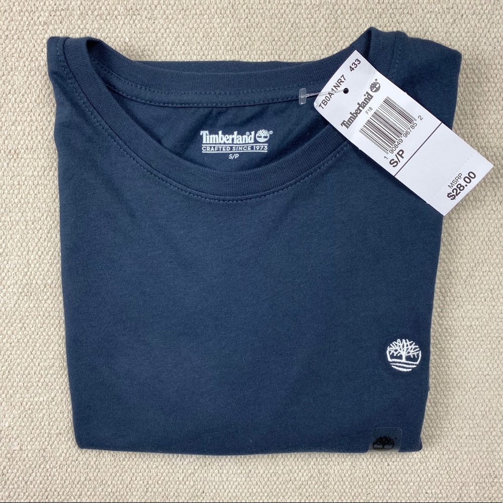 Timberland Mens Small Short Sleeve Blue Shirt